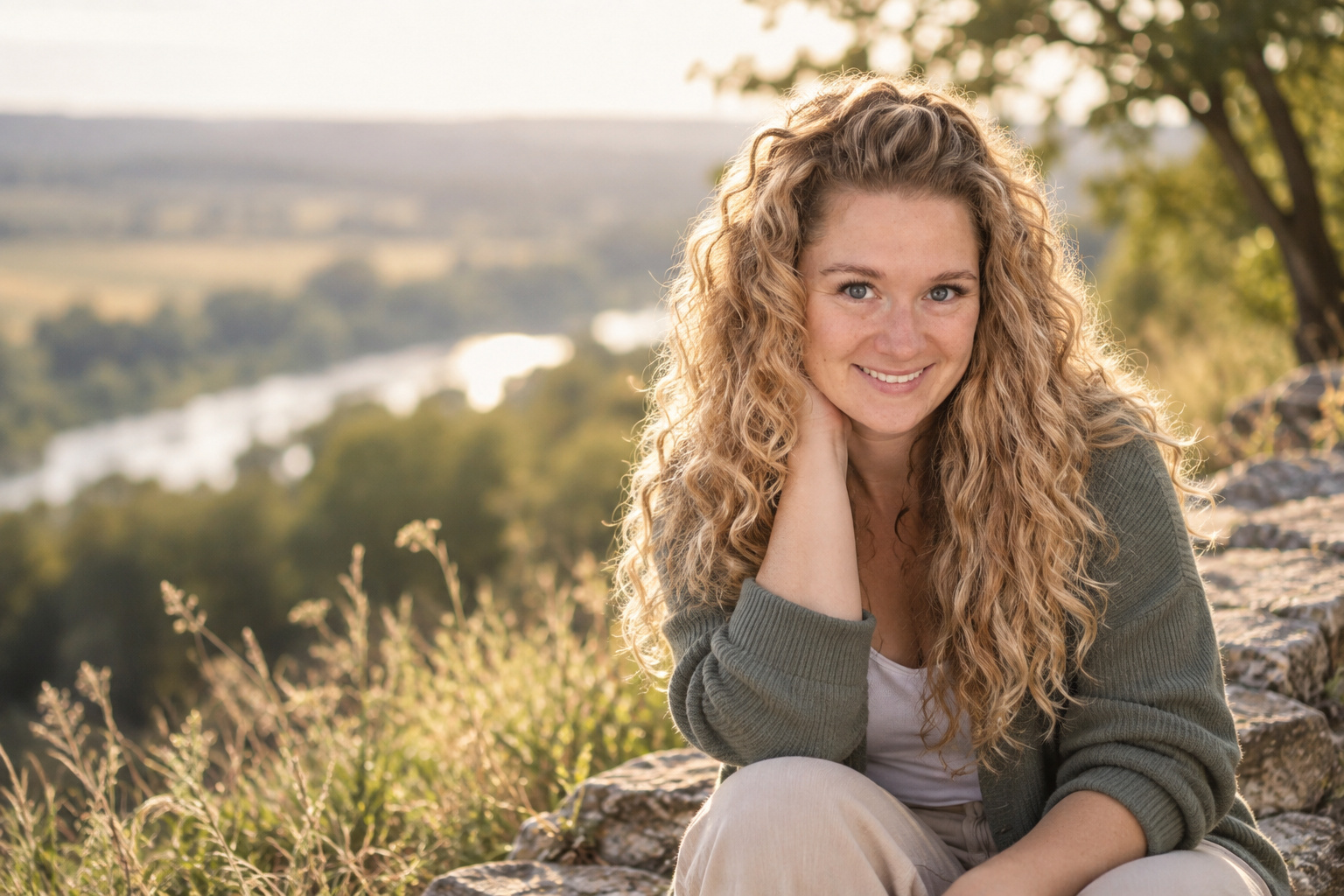 Kristina Mach im Grünen
